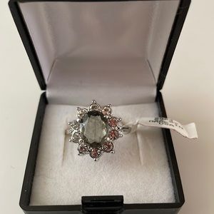 Gemstone and Rhinestone Ring